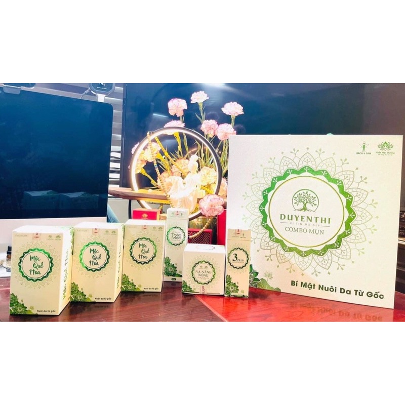 MỘC QUẾ HOA THANH NHIỆT MÁT GAN GIẢM MỤN BẠCH LINH BÁCH Y SÂM NHẤT MỘC HƯƠNG  hộp 20 gói x 2,5gr
