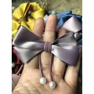 Cột tóc nơ trơn xinh xắn phong cách hàn quốc