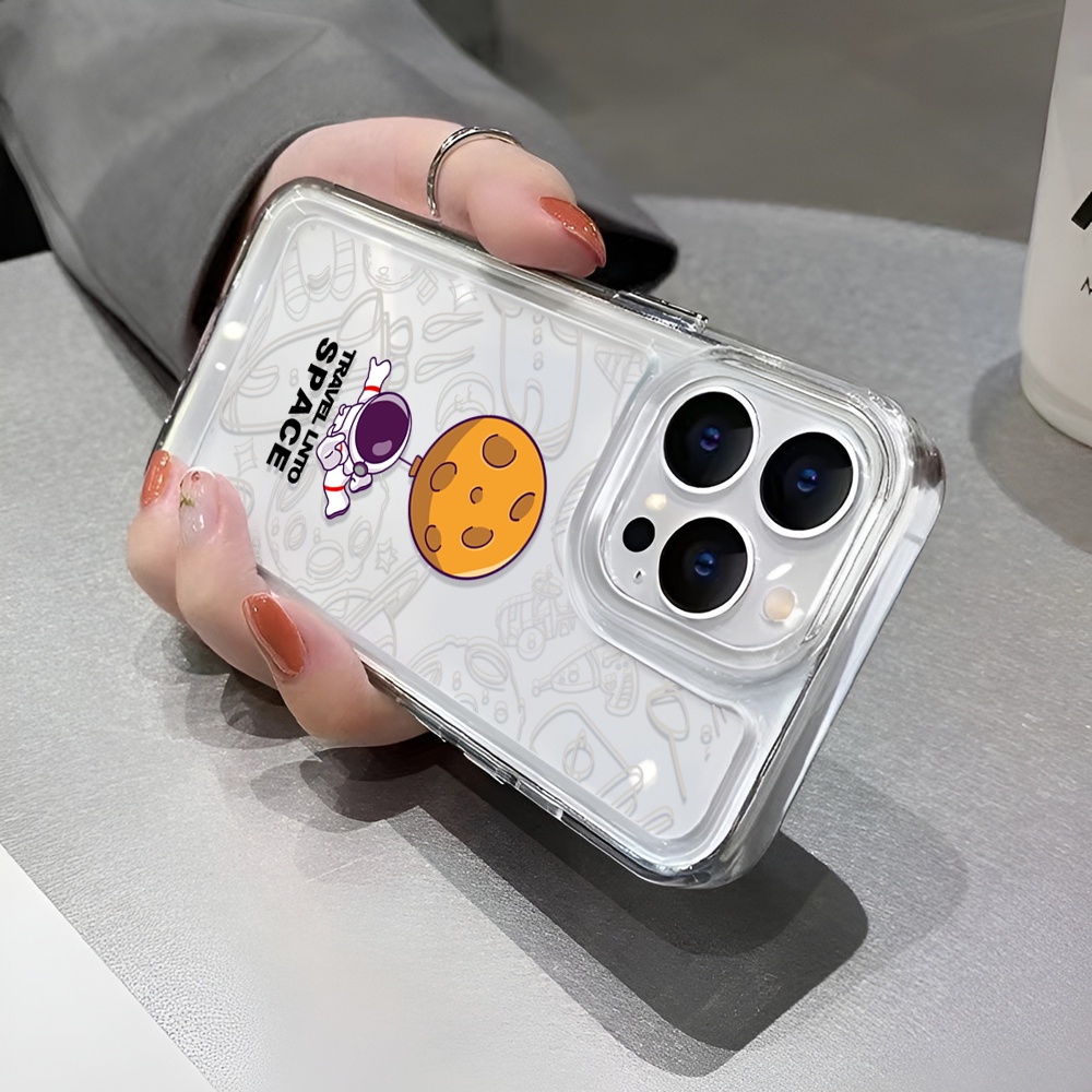 Ốp Điện Thoại Trong Suốt Hình Phi Hành Gia Cho iphone 14 Plus 11 13promax 12 7Plus X XS Max 7 8 SE 2020