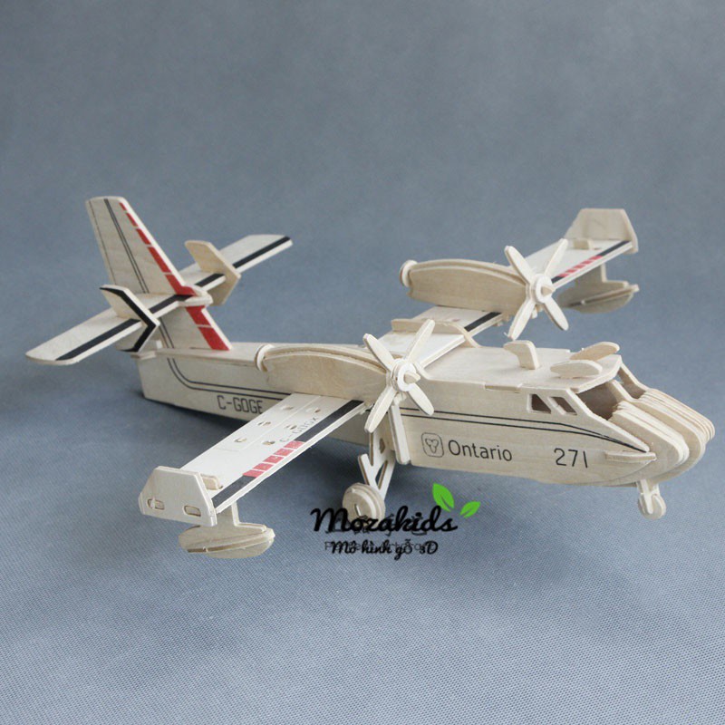 Đồ chơi lắp ráp gỗ 3D Mô hình Máy bay dân dụng