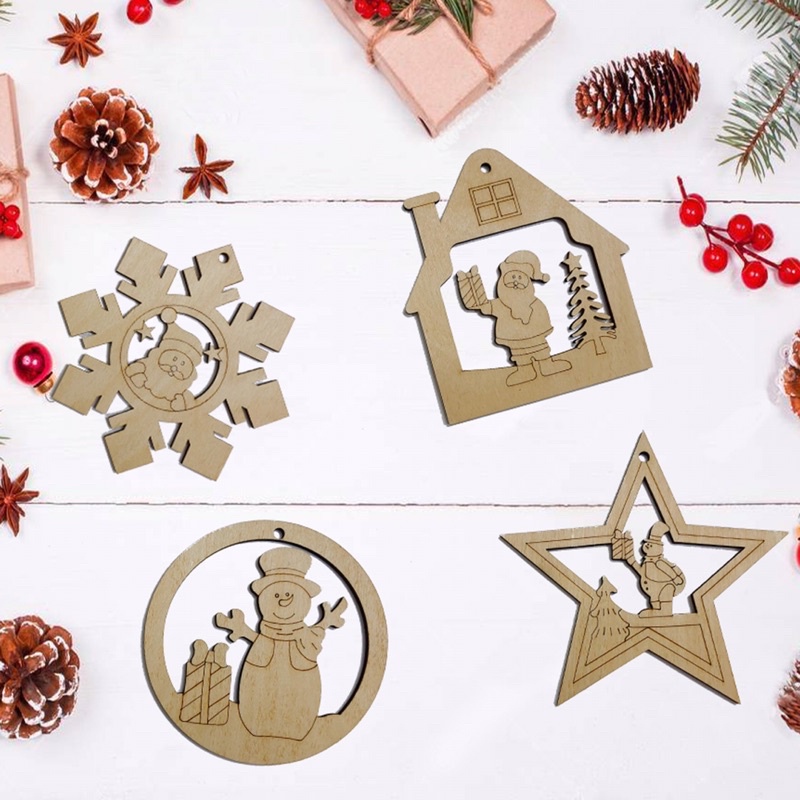 Bộ tô màu Noel bằng gỗ, quà tặng Noel siêu đẹp