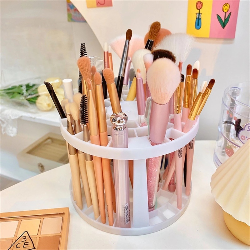 Giá Đỡ Cọ Trang Điểm 52 Lỗ Hình Tròn Cỡ Lớn Đa Năng Tiện Dụng