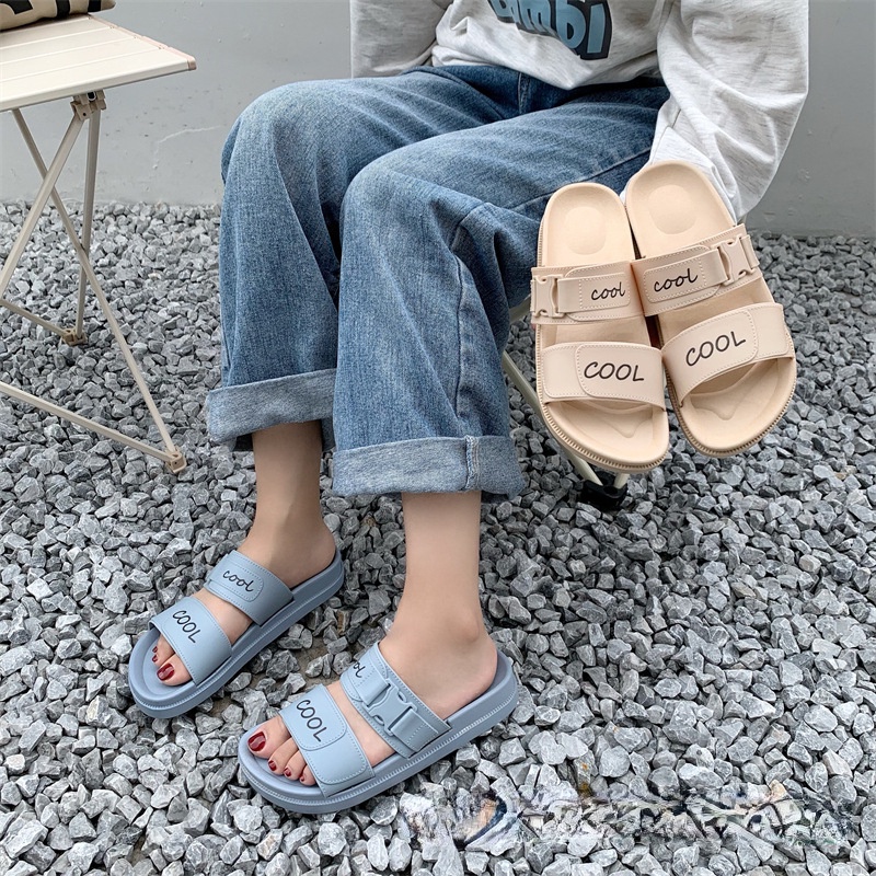 Dép Sandal Đế Dày Bằng Cao Su Phong Cách Hàn Quốc Thời Trang Mùa Hè Cho Nữ