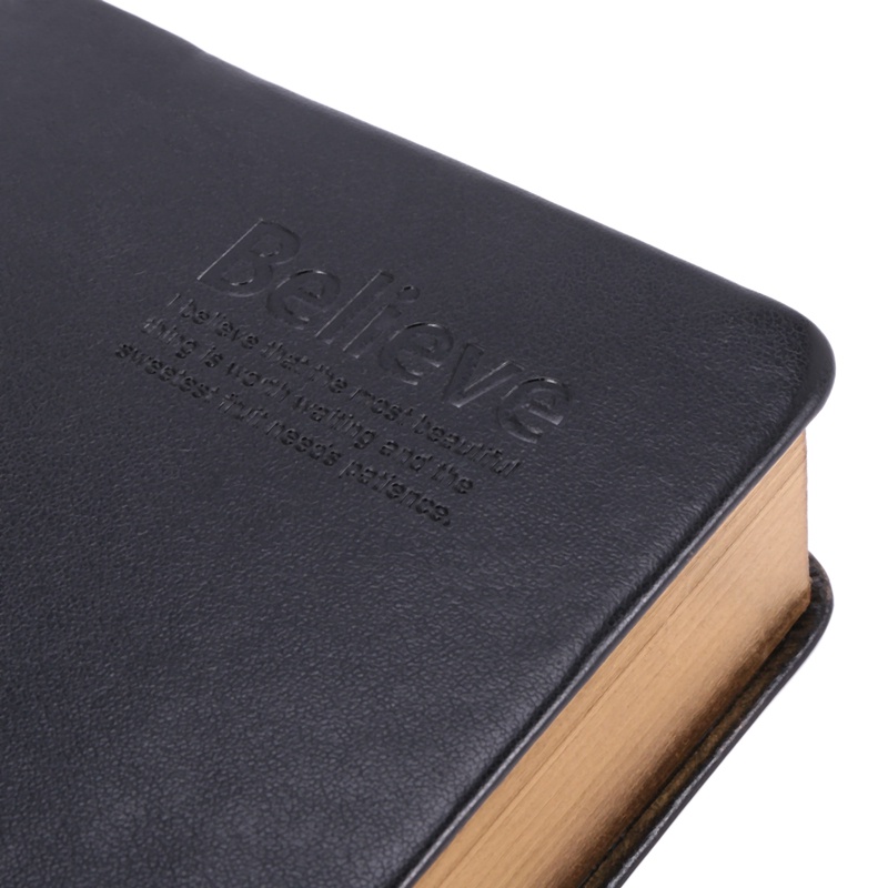 Sổ Ghi Chú PU + Giấy Dày Dặn Màu Đen + Vàng Kiểu Vintage Tiện Dụng Cho Văn Phòng / Trường Học