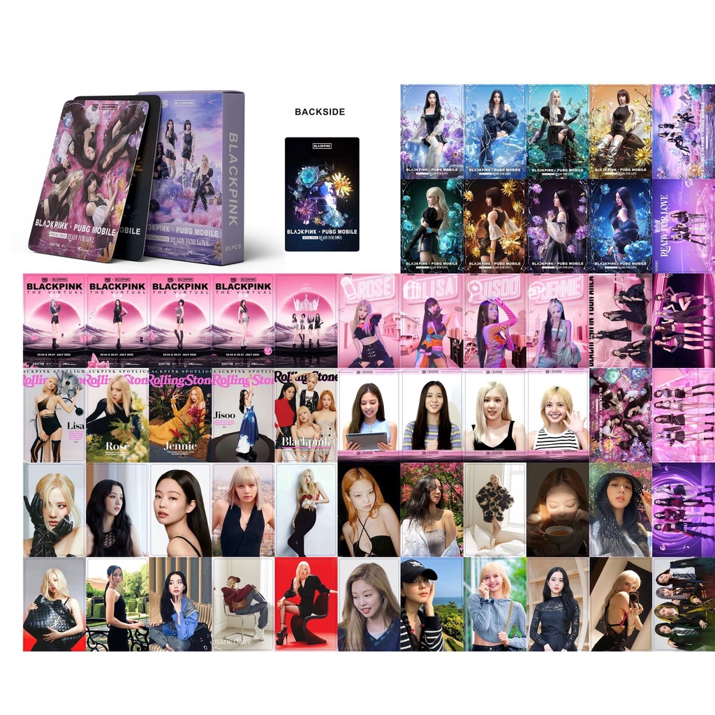 Ảnh lomo 54ảnh/ bộ nhóm BLACKPINK PINK VENOM Album Photocard 《Ready For Love》& 2022 Welcoming Collection