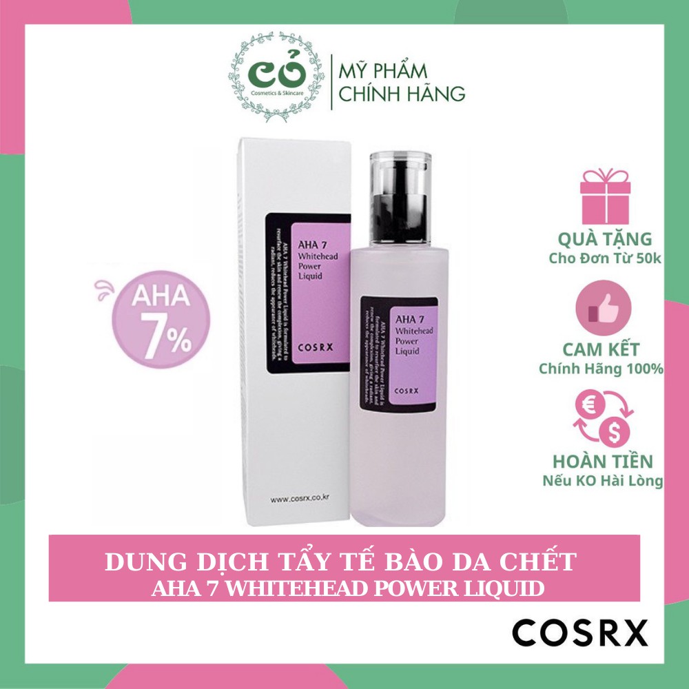 Dung Dịch Tẩy Tế Bào Da Chết Hoá Học AHA 7 Whitehead Power Liquid Cosrx 100ml