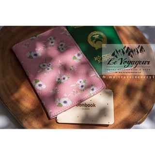 Cover passport - hoa hồng