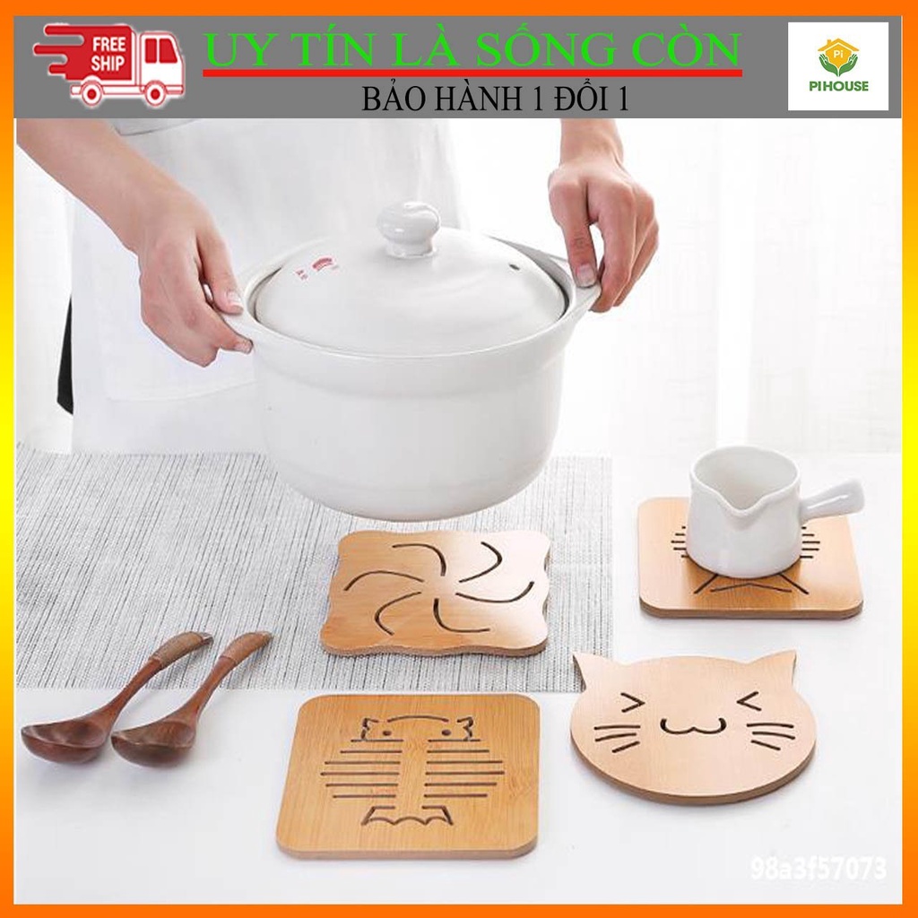 Miếng Lót Ly, Lót Cốc Chén, Lót Bàn Ăn, Lót Đế Nồi Xoong Chống Nhiệt Tiện Lợi Thẩm Mỹ Trang Trí Nhà Bếp, Lót Ly Cafe