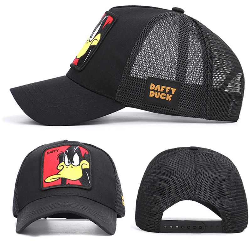 Mũ Lưỡi Trai Phối Lưới Thoáng Khí Thêu Hình Động Vật Dễ Điều Chỉnh Cho Nam Và Nữ