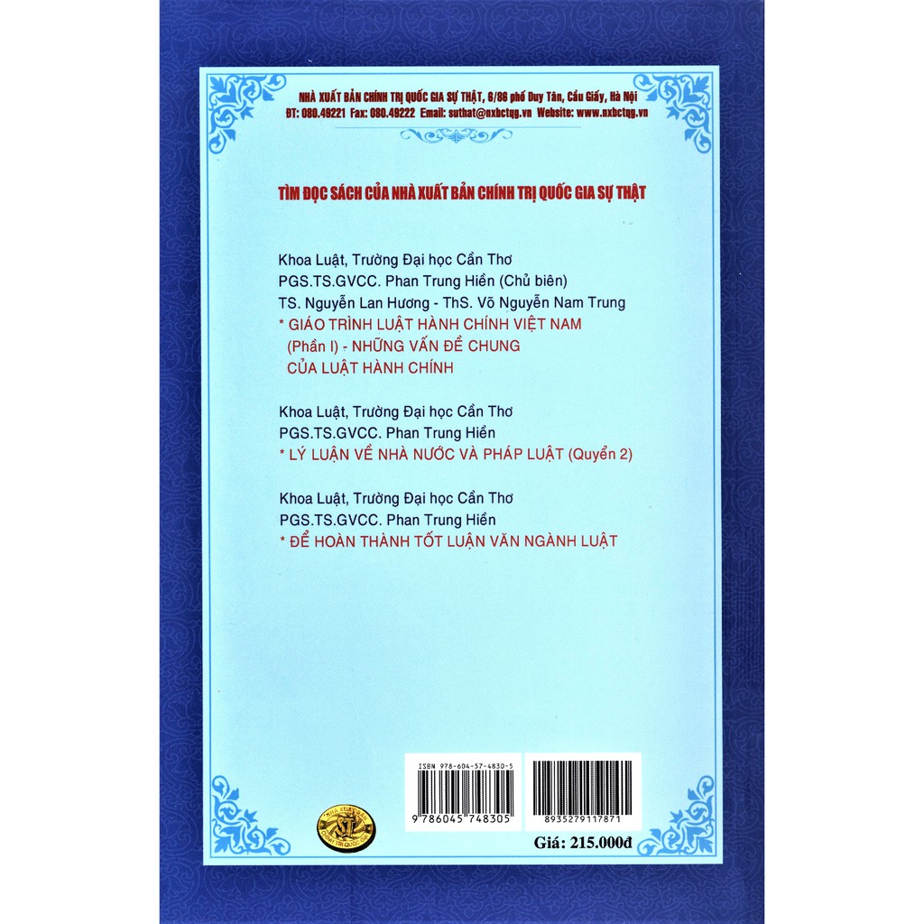 Sách - Luật Hình Sự Việt Nam (Quyển 1) - Phần Chung | BigBuy360 - bigbuy360.vn