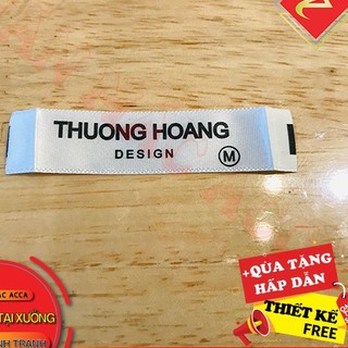 [Mác sản xuât dư]_Nhãn mác ACCA_ 10 mác in lụa satin dệt biên sang trọng, mềm min_ thiết kế theo yêu cầu