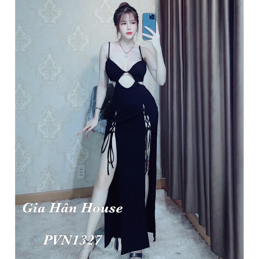 [Mã FATHANG5 giảm 10K đơn 50K] Đầm hở eo xẻ tà 2 bên | BigBuy360 - bigbuy360.vn