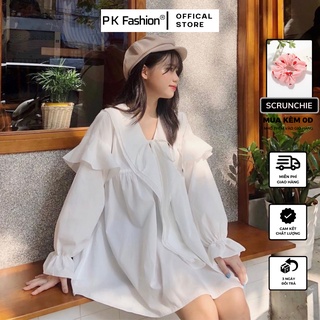 Váy Đầm Baby Doll Form Rộng (TRẮNG)