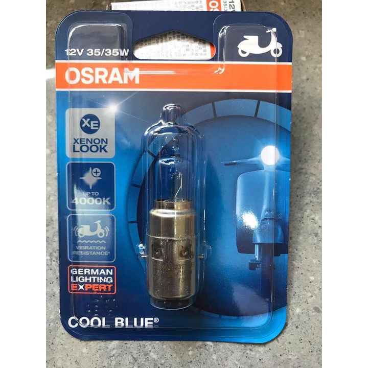 Bóng đèn HAL OSRAM BA20D tăng sáng trắng xenon