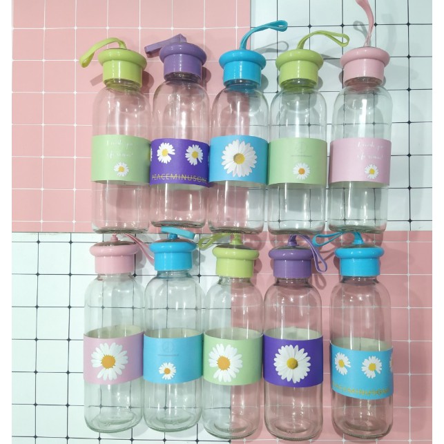 Bình nước hoa cúc GD da pu BNPI13 chai nước dễ thương 420ml