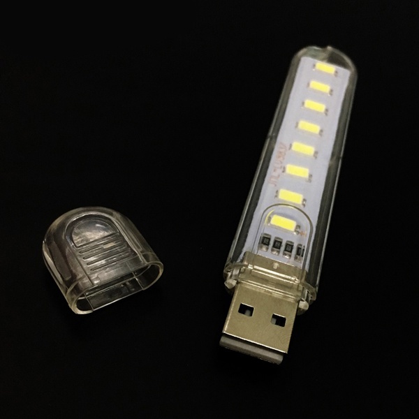 Đèn led thanh 8 bóng siêu sáng cắm cổng USB