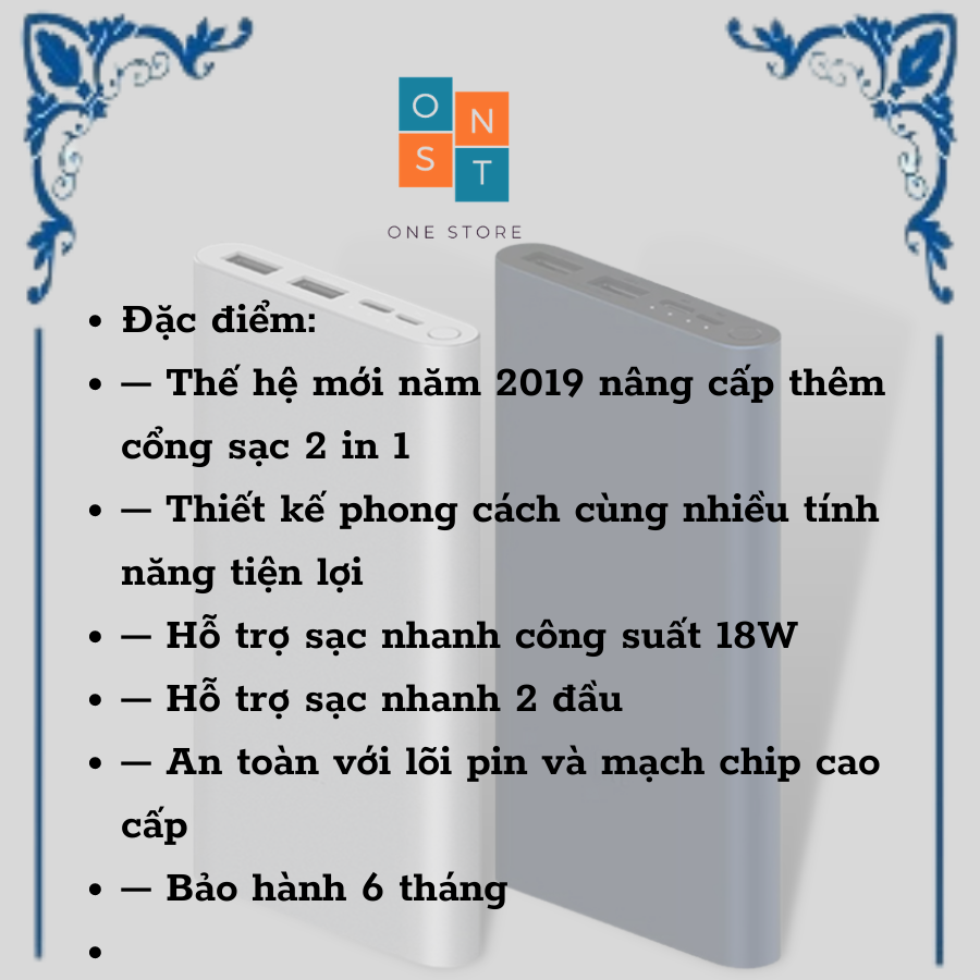 [Sạc Nhanh ] Sạc dự phòng Xiaomi Gen 3 10000mAh Bản Sạc Nhanh 18W Fast Charge Power Bank Bảo hành 12 tháng