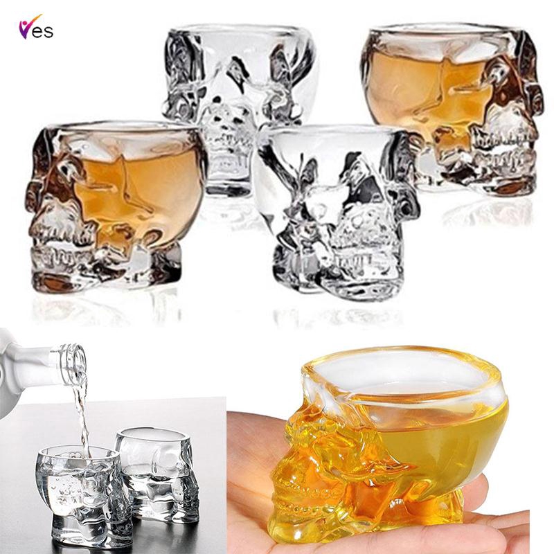 Vodka Skull Wine Glass 7.3*5.1*5.3cm Crystal Skull Wine Glass Household Supplies
