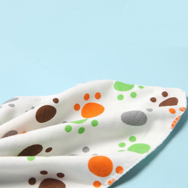 Khăn yếm tam giác cho bé chất cotton 2 lớp mềm mịn có cúc bấm