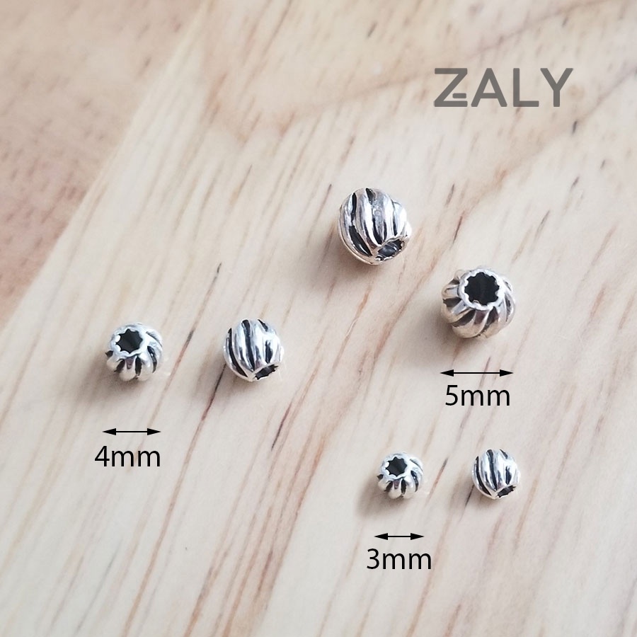 Charm bạc chặn lu thống gợn sóng CC22, Bạc 925