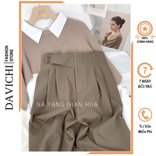 Quần baggy nữ lưng cao quần baggy nữ lưng thun co giãn mã 366