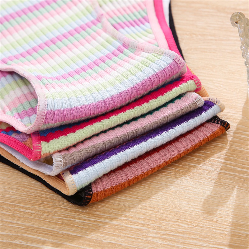 Set 3 quần lót CUTEBYTE cotton không in hằn vết họa tiết kẻ sọc mặc thoải mái dành cho nữ