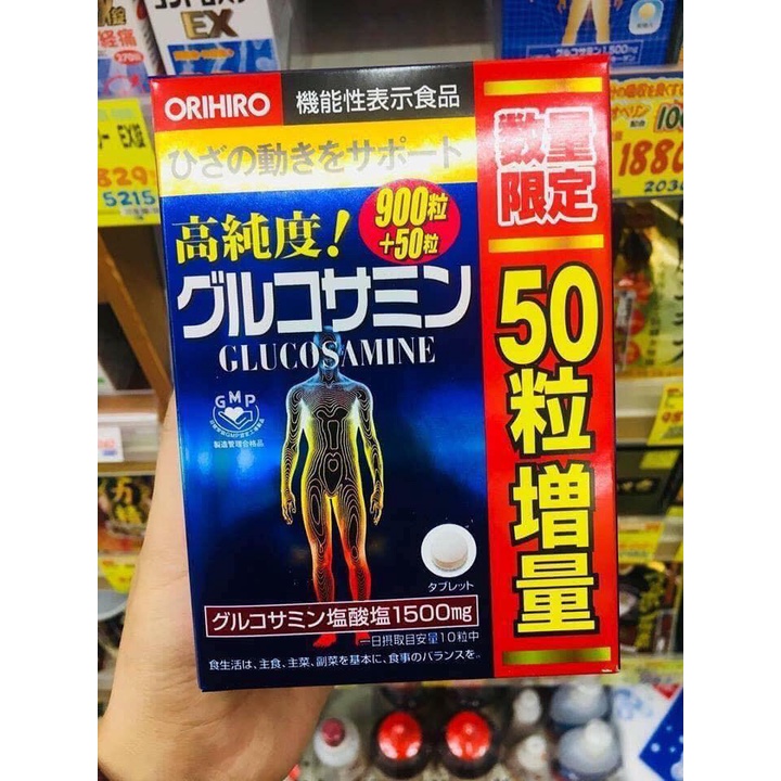 Viên bổ xương khớp Glucosamin 1500mg  Orihiro Japan loại 900 viên và loại 950 viên ORIHIRO NHẬT BẢN