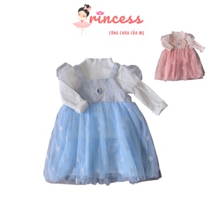 Váy elsa, đầm công Chúa hai chi tiết cho be từ 1 đến 5 tuổi