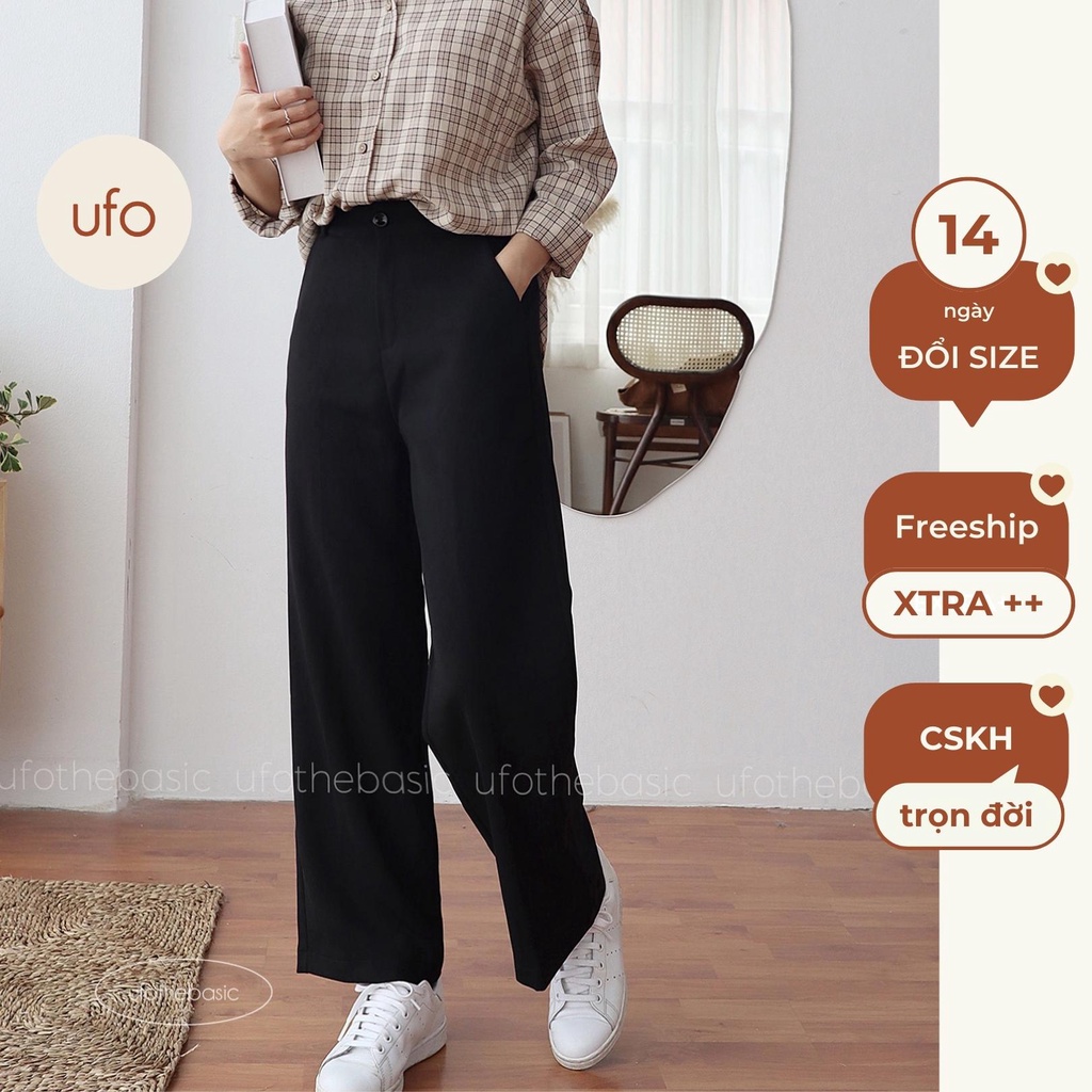 Quần ống rộng dáng suông dài – Straight Trousers – ufo.thebasic