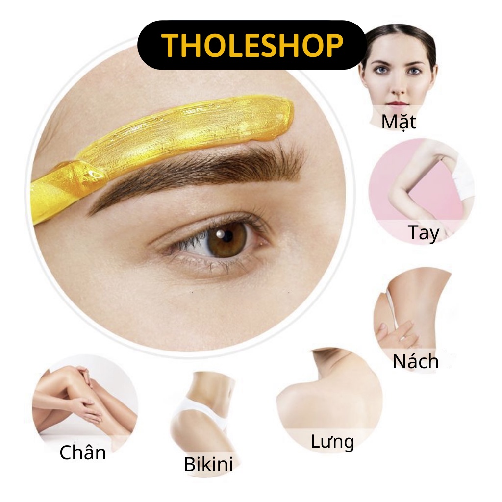 Sáp Wax Lông - Sáp Sữa Dừa Màu Xanh Siêu Bám Lông, Dùng Cho Da Nhạy Cảm 1023