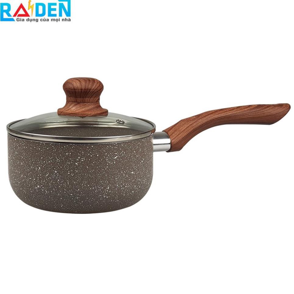 [TB02] Quánh sữa vân đá chống dính 16cm Greencook nấu cháo, khuấy bột, đánh trứng