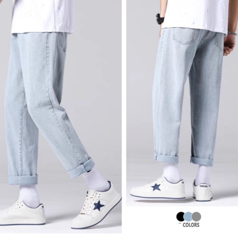 Quần Jean nam-nữ, Mẫu Quần Jeans baggy xám ống suông, rộng, hottrend 2022-Trend Clothing!