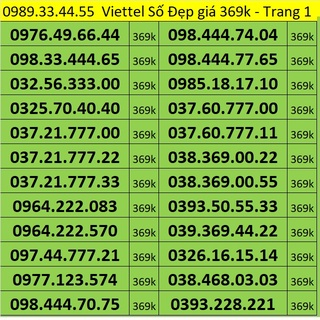 Mua Sim Số Đẹp Viettel - Sim Viettel trả trước