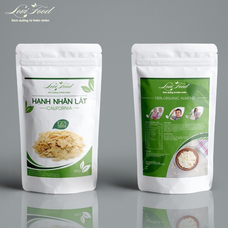 HẠNH NHÂN CẮT LÁT MỸ - 500gr Hạt CAO CẤP LOẠI 1 lát mỏng nhập khẩu từ California - Lovi Food việt nam | BigBuy360 - bigbuy360.vn