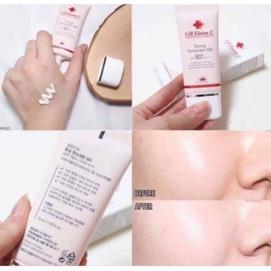 Kem Chống Nắng Nâng Tông Da Cell Fusion C Toning Sunscreen 100 SPF50+/ PA +++ MANEKI