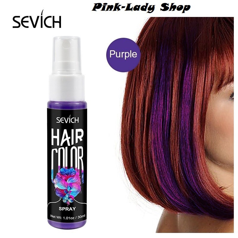 Chai Gôm Xịt Đổi Màu Tóc Màu Tím Tạm Thời Sevich 30ml/Chai Huyền Bí, Quyến Rũ