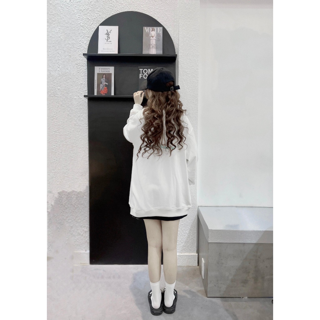 Áo khoác nam/nữ hoodie zip Unime Basic Essential - Trắng