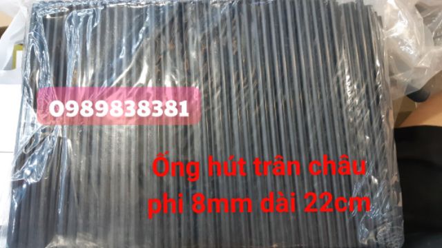 Ống hút phi 8 thẳng trắng đen 1 gói khoảng 500gram