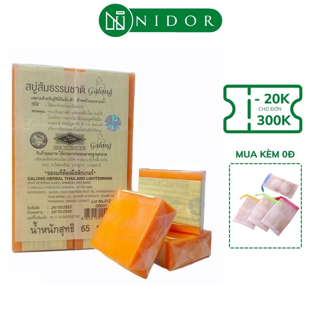 Xà phòng Nghệ Thái Lan - Dưỡng trắng sáng - Giảm mụn thâm