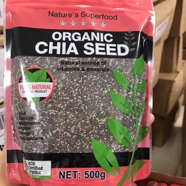 Hạt chia hữu cơ Healthy Nuts And Seeds Organic 500g của Úc