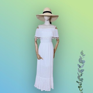 Váy maxi 2 dây, chất liệu thô cao cấp