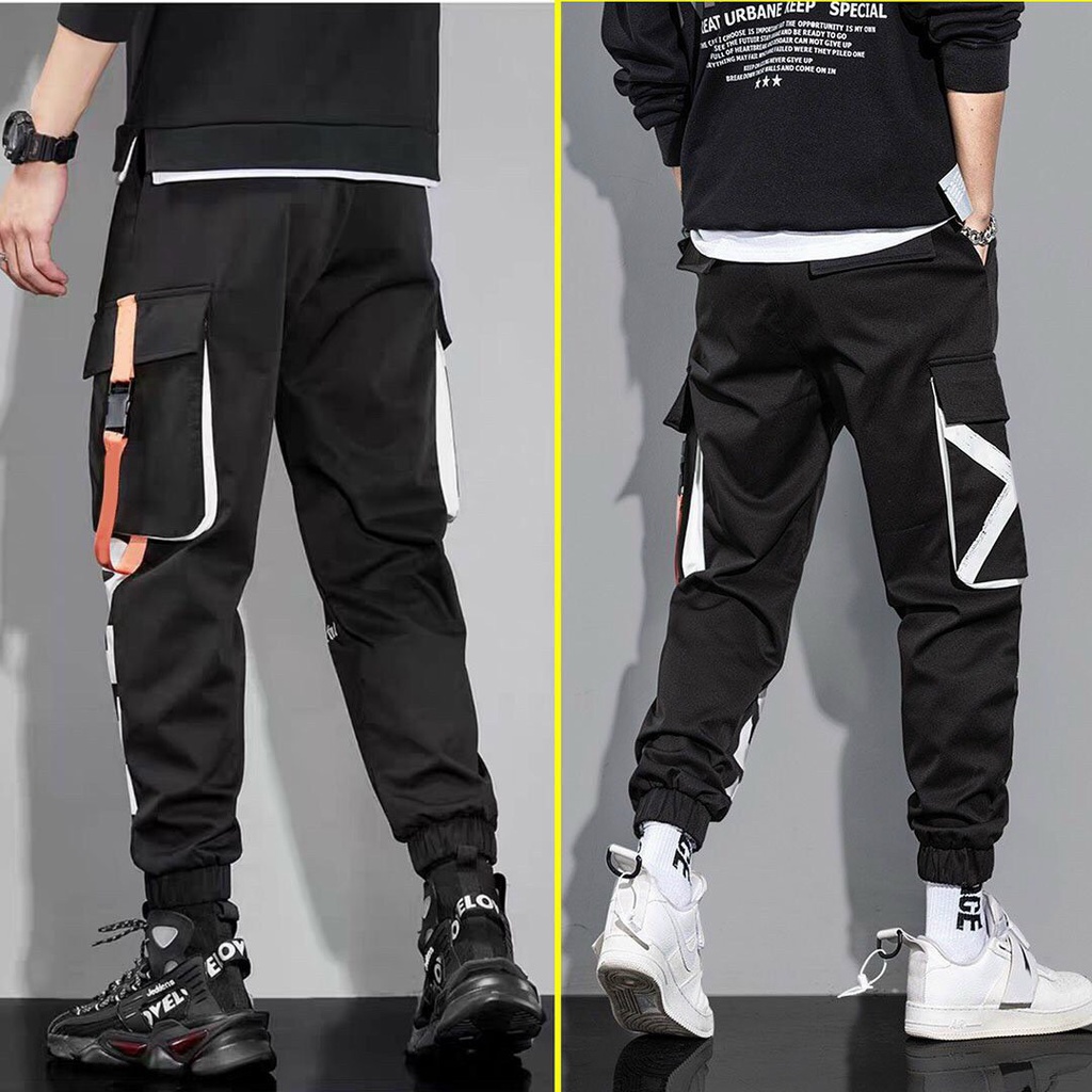 Quần jogger nam nữ unisex túi hộp khóa zip vải kaki co giãn xịn cực chất