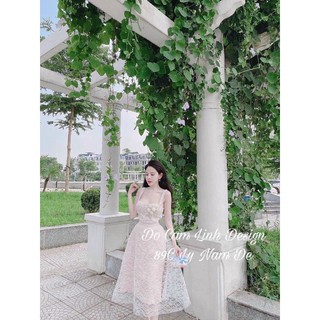 ĐẦM REN XOÈ HAI DÂY (KÈM VIDEO HÌNH THẬT)