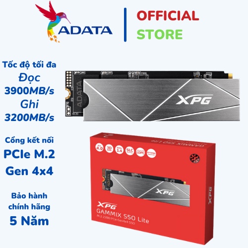 Ổ Cứng SSD ADATA XPG Gammix S50 Lite / Chuẩn PCIe Gen4x4 M.2 2280