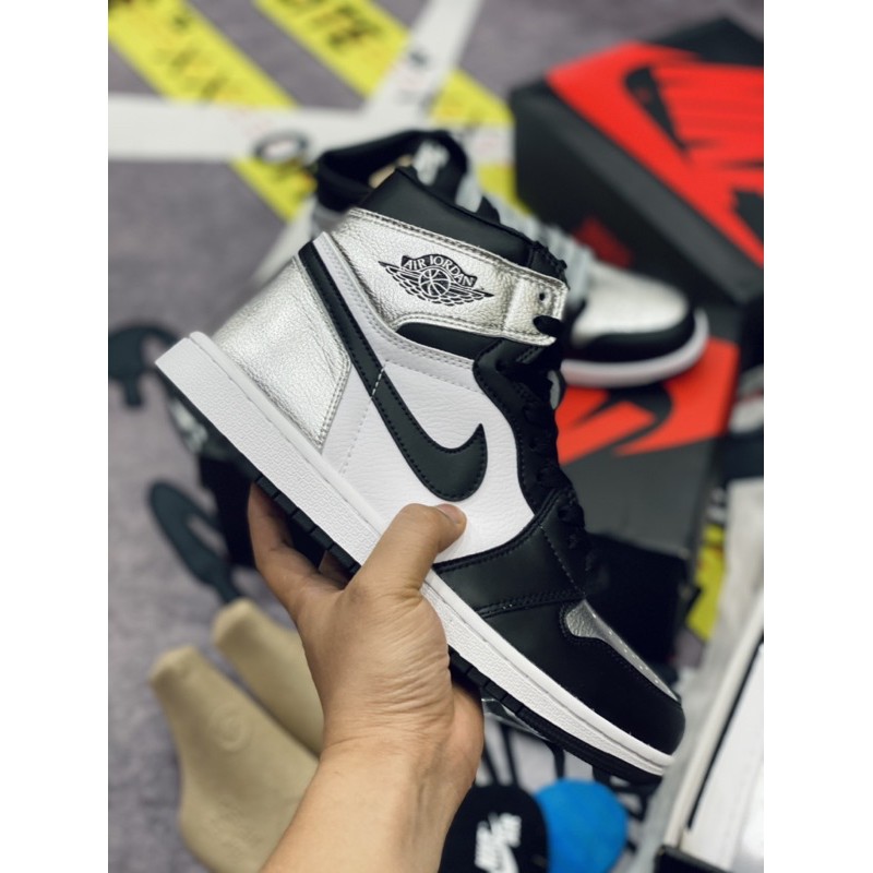[AGsneaker] Giày thể thao cổ cao màu Silver toe chân bè fit lên 1 size...