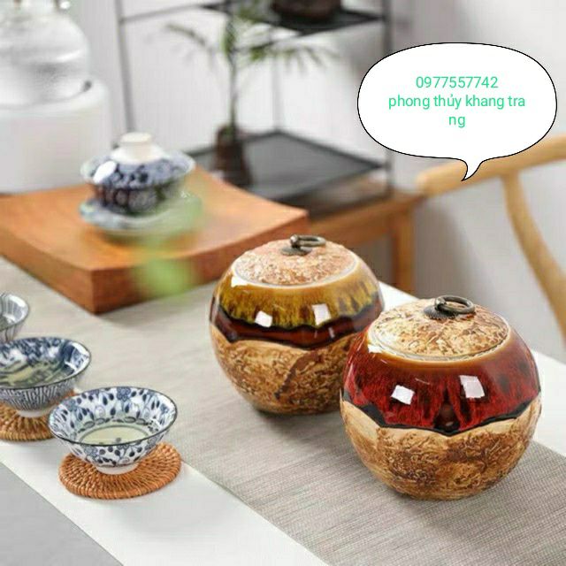 HŨ ĐỰNG TRÀ GỐM SỨ
