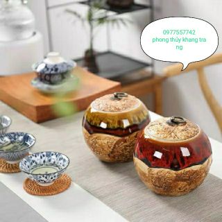 HŨ ĐỰNG TRÀ GỐM SỨ
