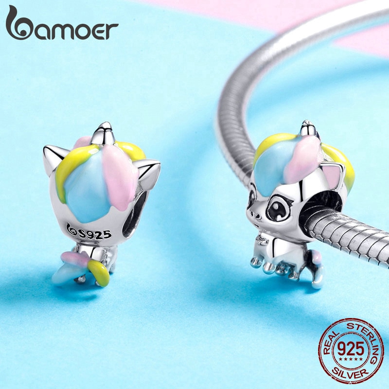 Hạt Làm Trang Sức Bamoer BSC059 Bằng Bạc 925 Nhiều Màu Sắc