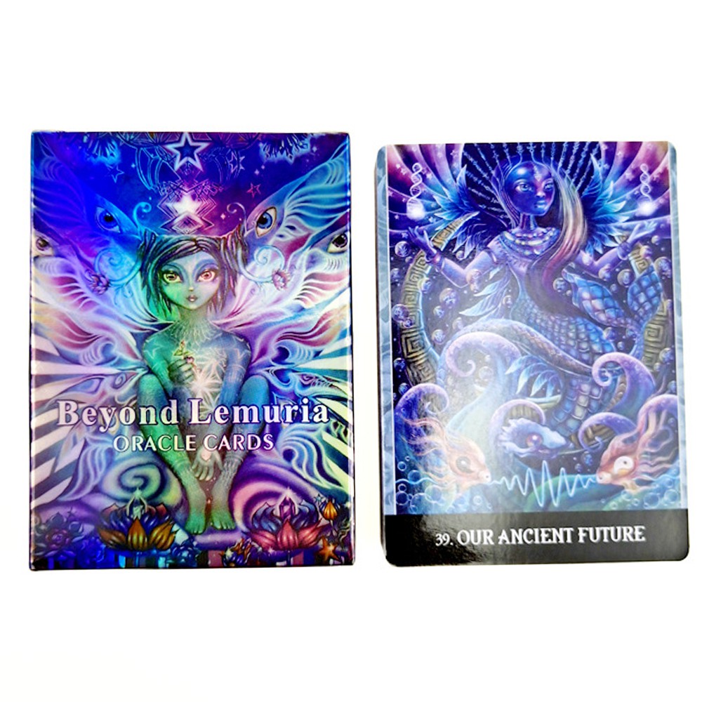 Bộ bài Beyond Lemuria Oracle Cards óng ánh V4