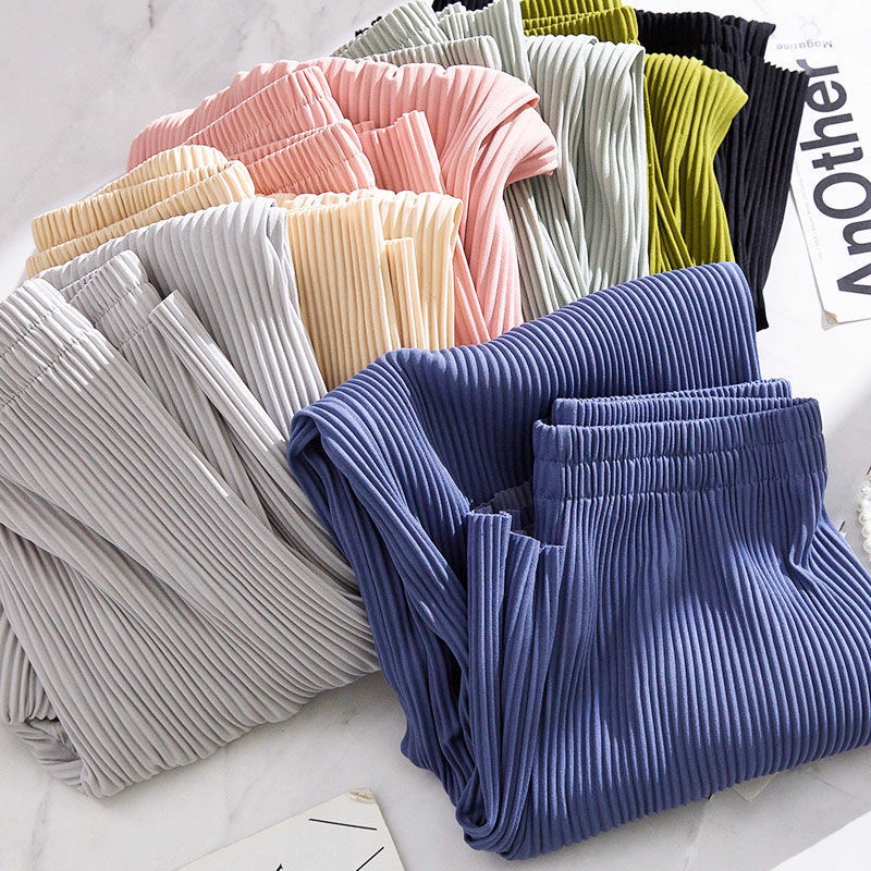 Quần ống rộng Lưng Cao Phong Cách Hàn Quốc Cho Nữ